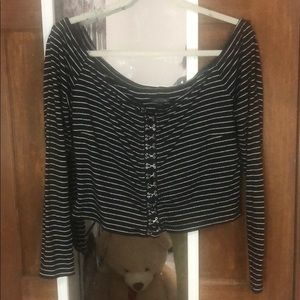 wild fable stripped crop top